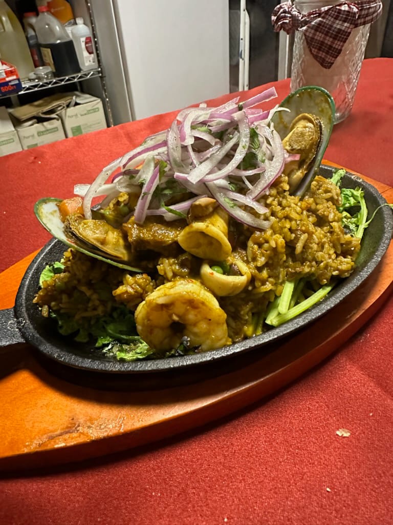 Arroz meloso con mariscos